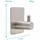 Intirilife Handtuchhalter selbstklebend Silber