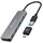 GRAUGEAR G-HUB2A2C-AC USB-Hub 4 Port USB-A, USB-C® USB 3.0 5 GBit/s Silber G-HUB2A2C-AC