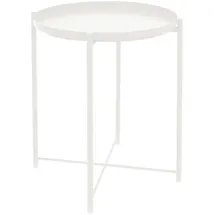 ML-Design Beistelltisch Weiß Metall 45 x 52 cm