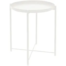 ML-Design Beistelltisch Weiß Metall 45 x 52 cm