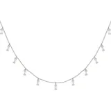 Cai caï Collier 925/- Sterling Silber Zirkonia weiß Ketten Damen