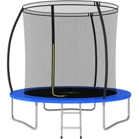 vidaXL Trampolin Set 244 cm inkl. Sicherheitsnetz blau