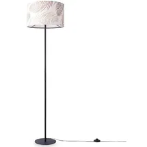 Paco Home Stehlampe Leselampe Wohnzimmer Deko Büro Dreibein Lampenschirm Rund Stoff Stehleuchte Lampe Blumen Muster Jungle E27