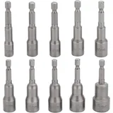 10-teiliges Schlagschrauber-steckschlüssel-bit-set. 6–15 Mm. Magnetisches Sechskant-steckschlüssel-set. Magnetischer Bohrer-sechskant-steckschlüssel-set. 1/4 Zoll Für Schnellwechselfutter