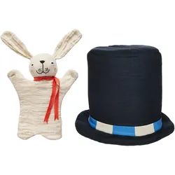 OYOY Mini - Magic Zaubererhut und Hase, schwarz / weiß