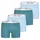 Happy Shorts Boxer Jersey türkis / hellblau L 4er Pack