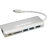 Manhattan SuperSpeed USB-C Multiport (Docking Port, 5 Ports), Dockingstation
