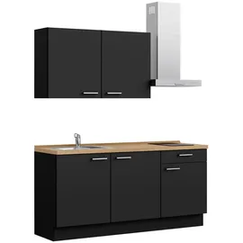 Nobilia Küchenzeile Touch I 180 cm schwarz