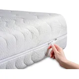 BONEX Komfort Matratzenbezug für Matratzen im Gesamtmaß 90x200cm - 13 - 15 cm hoch - Doppeltuch mit ALOE VERA