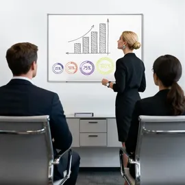 Wiltec Whiteboard Magnettafel 70 x 50 cm Weiß