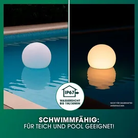 EasyMaxx Solarleuchte Kunststoff 40 cm x 40 cm x 37 cm 2er Set weiß