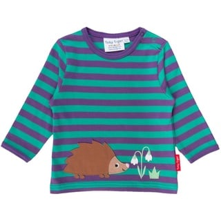 Toby Tiger Langarmshirt mit Igel Applikation in lila