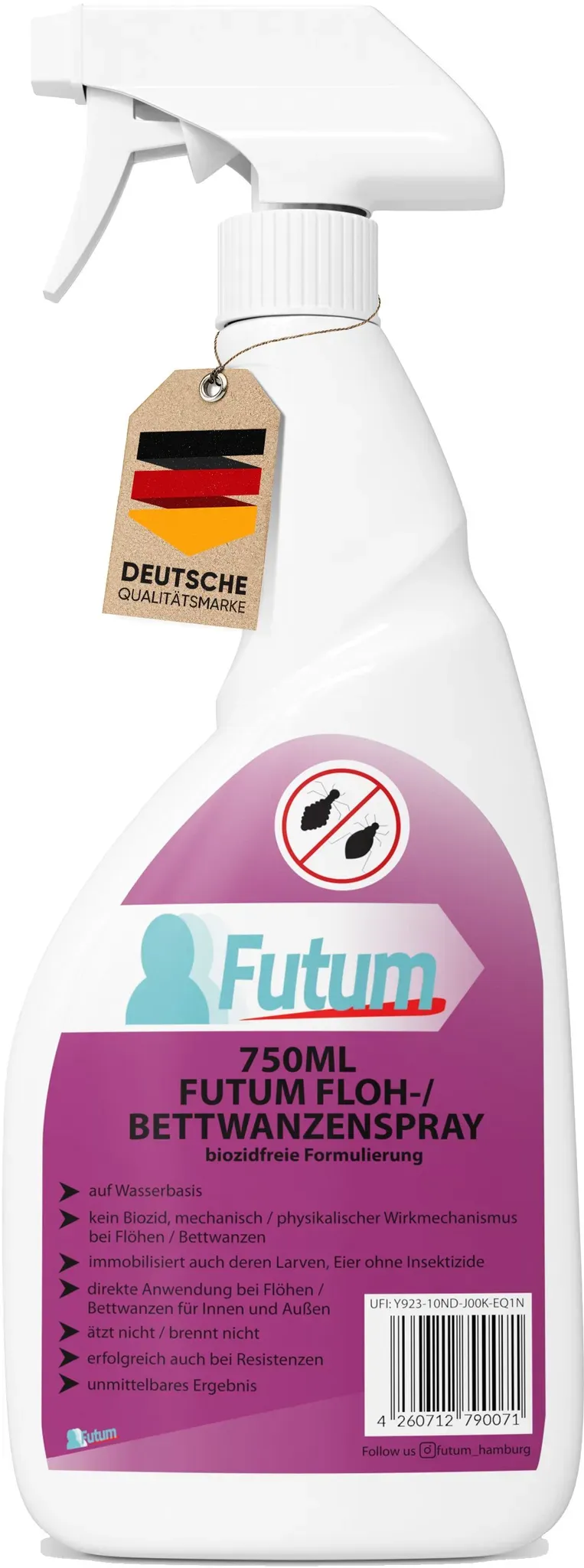 Futum Bettwanzen / Floh Spray 750 ml