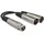 Hosa YXM-121, Y Cable, XLR3F to Dual XLR3M, 6 in