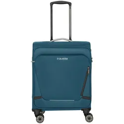 Handgepäck-Trolley TRAVELITE "JETPACK Max 4 Cabin, konzip. für Lufthansa, Austrian Airlines & Swiss", Gr. B/H/T: 40cm x 55cm x 23cm 41 l, blau (petrol), Polyester, unifarben mit Farbeinsätzen, Koffer, Weichgepäck-Koffer Handgepäck für die meisten gängigen Airlines