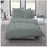 Estella Jersey Bettwäsche 135x200 Cecilia Azur taubenblau Gräser Farn 6989-640