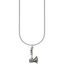 Bruno Banani Kette mit Anhänger »Schmuck Geschenk Halsschmuck Halskette mit Anhänger Beil-Design« Bruno Banani edelstahlfarben-schwarz