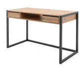 furn.design Schreibtisch Eiche Artisan und grau, 120 cm Malta