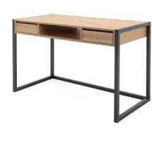 furn.design Schreibtisch Eiche Artisan und grau, 120 cm Malta