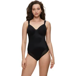 Shaping-Body TRIUMPH "True Shape Sensation BSW", Damen, Gr. 90, Cup E, schwarz, Jersey, Tüll, Obermaterial: 60% Polyamid, 37% Elasthan (LYCRA), 3% Polyester, Basic, Bodies, Mesh-Einsätze