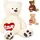 Brubaker XXL Teddybär 100 cm mit Love Herz Stofftier Plüschtier Kuscheltier