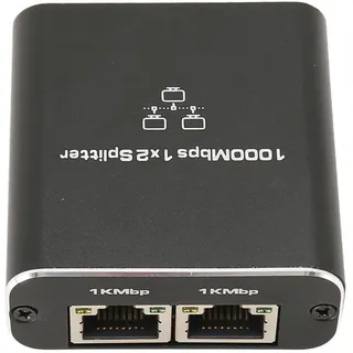 Sxhlseller RJ45-Netzwerk-Splitter-Adapter Gigabit, 1000 Mbit/s Ethernet-Kabel-Splitter 1 auf 2, Gigabit-Internet-Splitter mit USB-Stromversorgung, Zwei Geräte Teilen Sich das Internet