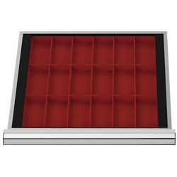 Simplaflex Schubladenorganizer, BxT: 500 x 450 mm, Kunststoff - rot