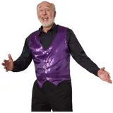 Tectake Pailletten-Weste Herren Lila S