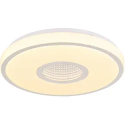 Deckenleuchte Deckenlampe Schlafzimmerleuchte Kristalle chrom 3D Effekt LED