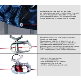 Quick Star Poolabdeckplane Rund schwarz 830 cm