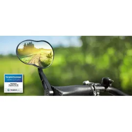 Ergotec M99 Fahrradspiegel Alu schwarz, Links-und Rechtsmontage, 360° drehbar