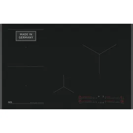 AEG Induktionskochfeld autark 80cm, Made in Germany, 4 Flex-Zonen mit Kratzresistenter SaphirMatt-Oberfläche, Powerfunktion, Bridge-Kombination 2er Zonen, Hob2Hood, Facettenrahmen, TII84B0FFZ