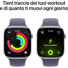 Apple Watch Series 11 GPS 46mm Silver Aluminium Sport Band purple fog M/L