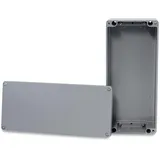 BOXEXPERT Aluminium Industriegehäuse, 360x160x90mm, IP66, pulverbeschichtet, grau, Wandgehäuse, Installationsgehäuse, Leergehäuse, Druckgussgehäuse, Gehäuse der Serie Alster