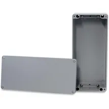 BOXEXPERT Aluminium Industriegehäuse, 360x160x90mm, IP66, pulverbeschichtet, grau, Wandgehäuse, Installationsgehäuse, Leergehäuse, Druckgussgehäuse, Gehäuse der Serie Alster
