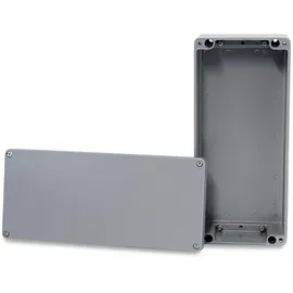 BOXEXPERT Aluminium Industriegehäuse, 360x160x90mm, IP66, pulverbeschichtet, grau, Wandgehäuse, Installationsgehäuse, Leergehäuse, Druckgussgehäuse, Gehäuse der Serie Alster