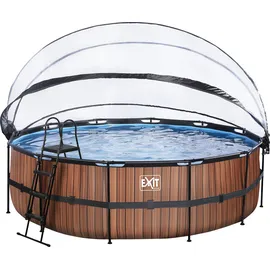 EXIT TOYS Wood Pool 488 x 122 cm inkl. Sandfilterpumpe + Abdeckung