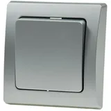 ChiliTec DELPHI Kreuzschalter 250V AC / 10A, inkl. Rahmen UP, Silber