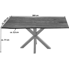sam möbel gmbh Quincy 300 x 77 x 100 cm braun