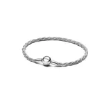 Pandora 593757C00 Damen-Armband Silber Gedrehte Schlangenkette, 19 cm,