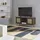 sweeek TV-Möbel mit Rattangeflecht 120 x 39 x 56,5 cm Braun Holz