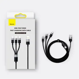 Baseus USB-C auf Micro + Lightning 1,2 m Schwarz