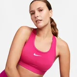 Nike Damen Top W NK SWSH MED SPT BRA, Fireberry/White