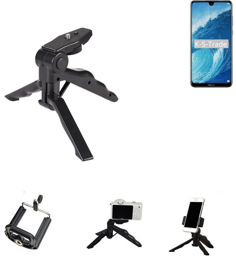 K-S-Trade für Huawei Honor 8X Max SD660 Smartphone-Halterung, (Stativ Tisch-Ständer Dreibein Handy-Stativ Ständer Mini-Stativ) schwarz