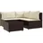 vidaXL Garten Lounge Set 4-tlg. Braun