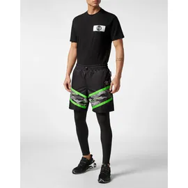 Plein Sport Herren, Tight NEON AMAZON EDITION, schwarz XXL
