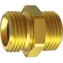 Riegler Doppelgewindenippel, G 1/4 a., G 1/2 a., SW 24, Messing