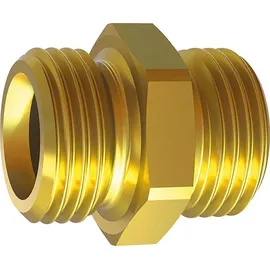 Riegler Doppelgewindenippel, G 1/4 a., G 1/2 a., SW 24, Messing