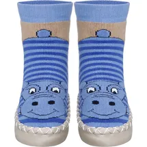 Playshoes Baby - Jungen Hüttenschuh Nilpferd Blau 19/22