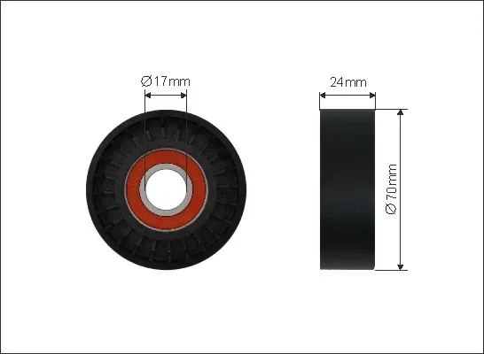 CAFFARO Spannrolle, Keilrippenriemen 500251 für VW Audi Skoda SEAT